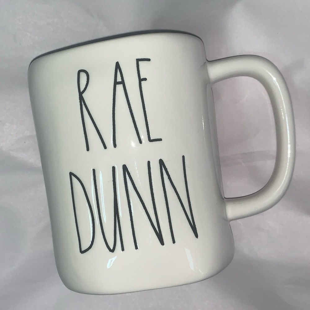 Rae Dunn Signature Mug RAE DUNN (Double-Sided) with Cursive Font + Heart ❤️